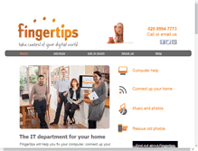 Tablet Screenshot of fingertipslondon.com